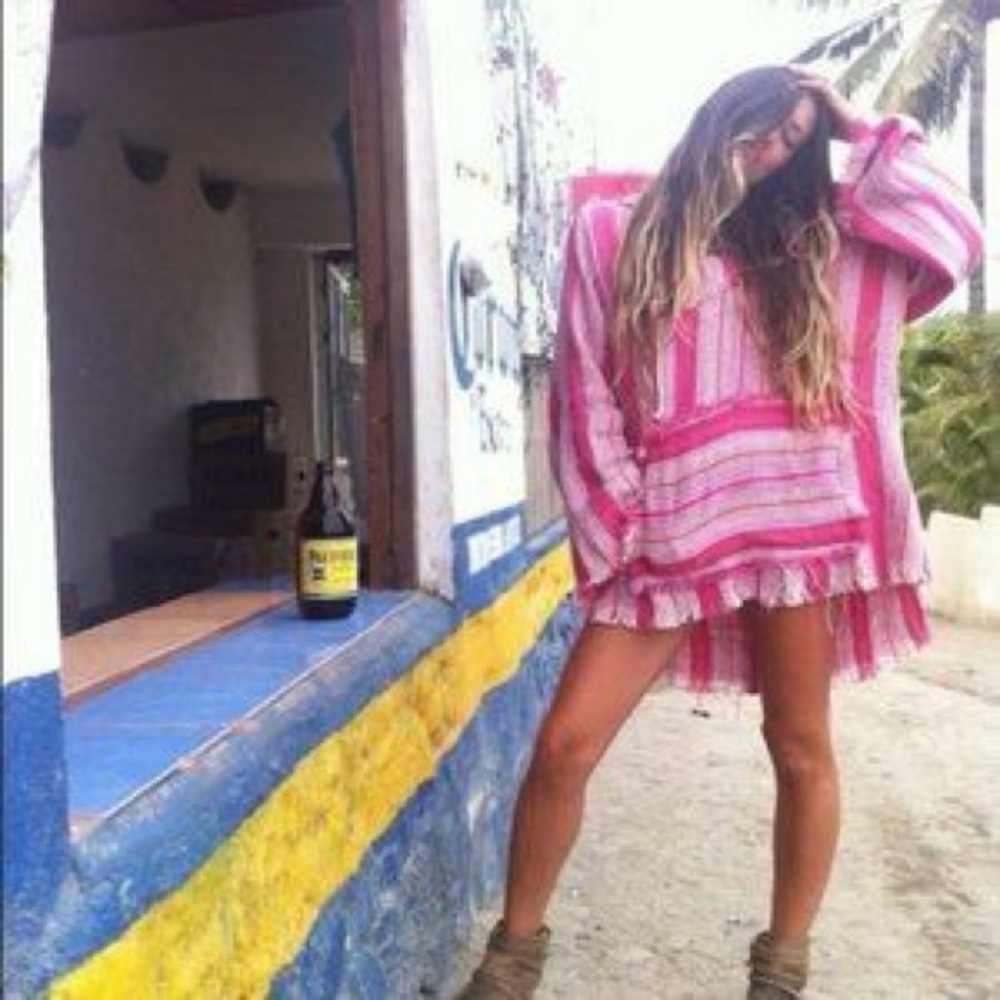 NWOT Jen’s Pirate Booty Free People Pink Knit Hoodie Sz M/L